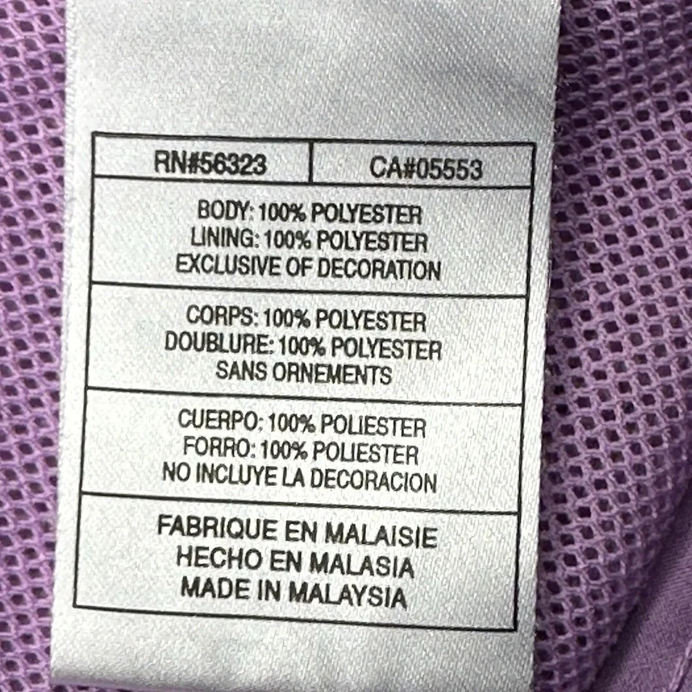NIKE Womens Small 4-6 F6USH 127203 Full-Zip Purple Polyester Athletic Jacket